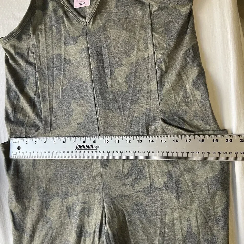 Wild Fable Women Jumpsuit S Olive Camouflage Sleeveless 20